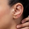 6 Taş Üçgen Pırlanta Tragus Piercing